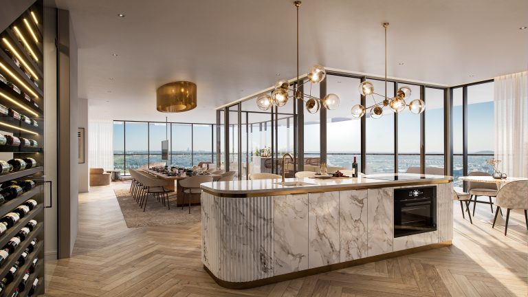 ASPIRE PENTHOUSE KITCHEN DINING VIEW REV 1